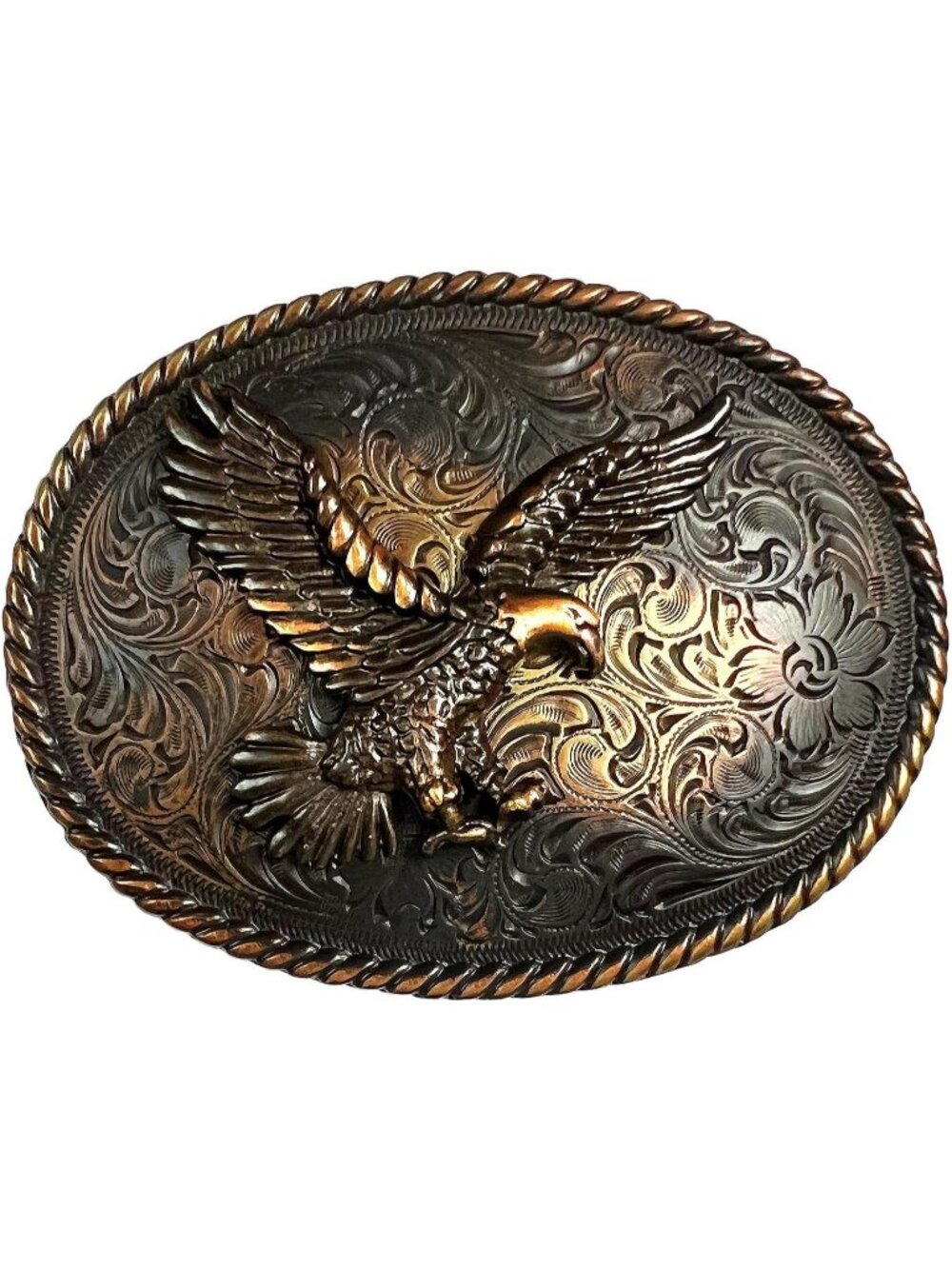 Unisex Brown Gold Floral Dog Bird Star Replacement Belt Buckle Multi-Style